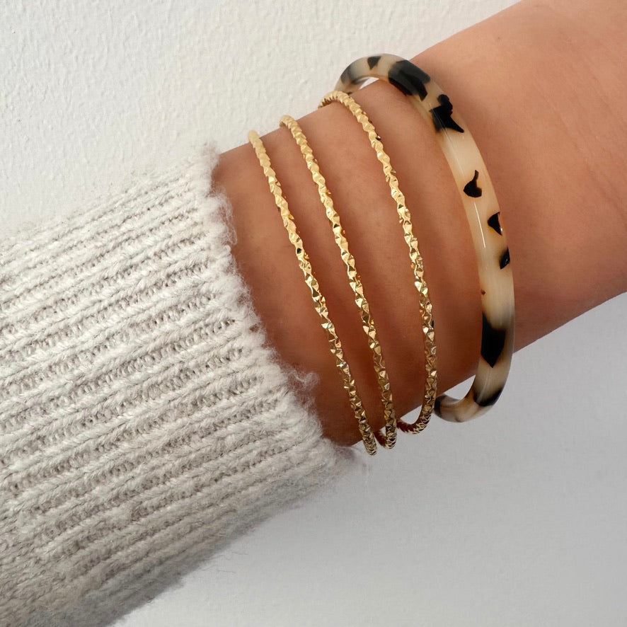 Bracelet jonc Maude beige