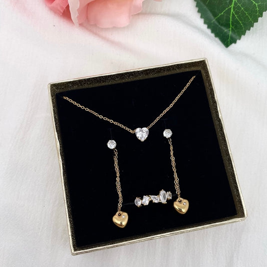 Coffret parure bijoux Coeur