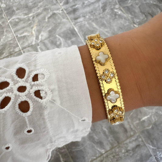 Bracelet jonc Ivana/ Maelya blanc