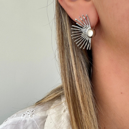 Boucles d'oreilles Agathe argenté