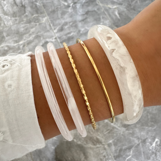Bracelet jonc Paola blanc