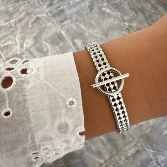 Bracelet jonc Camila argenté