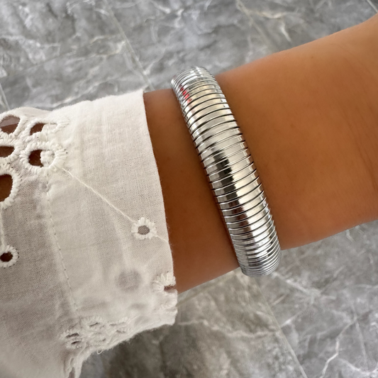 Bracelet jonc Elodie argenté