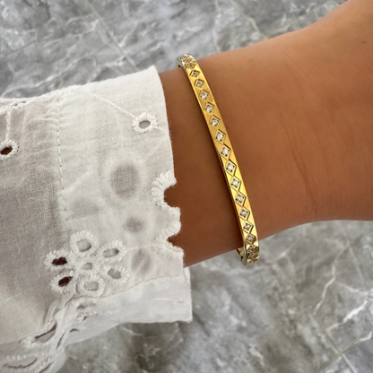 Bracelet jonc Cathie doré