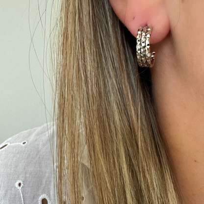 Boucles d'oreilles Capucine argenté
