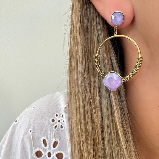 Boucles d'oreilles Resplendissante violet