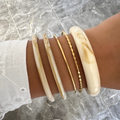 Bracelet jonc Paola beige