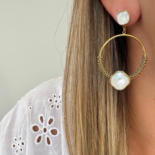 Boucles d'oreilles Resplendissante blanc