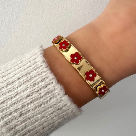 Bracelet jonc Tiana rouge
