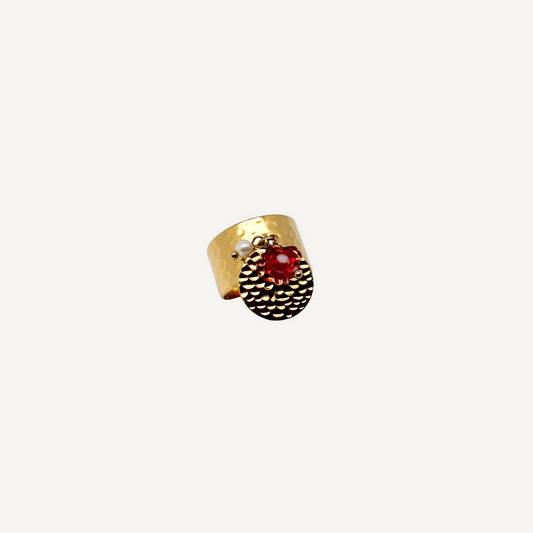 Bague Breloque Cercle perles