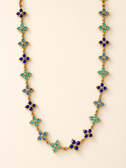 Collier Princesse bleu