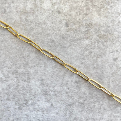 Bracelet maillons ovales striés Charms