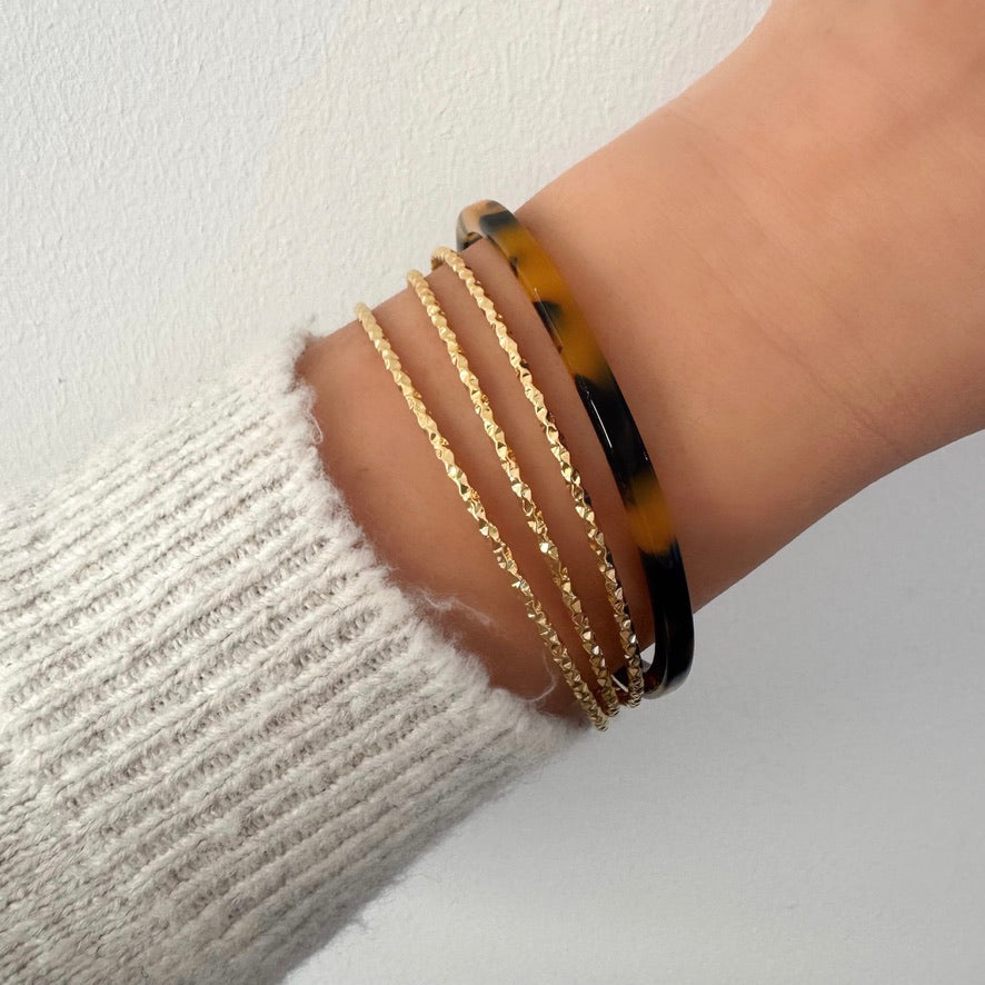 Bracelet jonc Maude marron