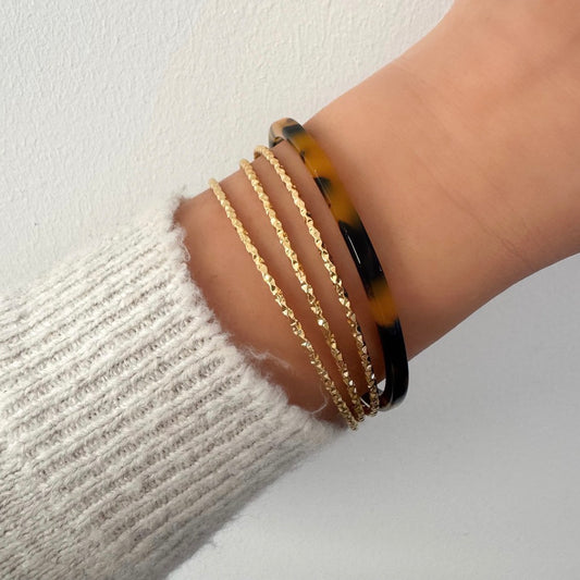 Bracelet jonc Maude marron
