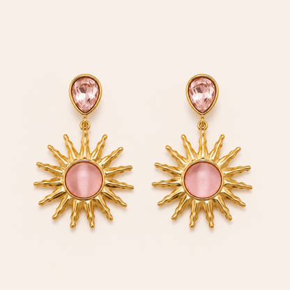 Boucles d'oreilles Sun rose