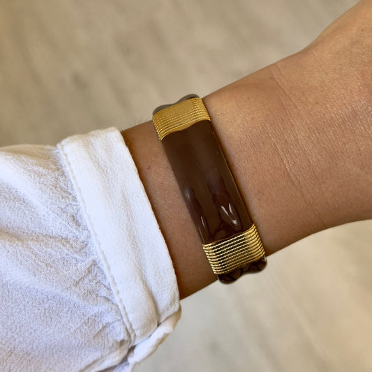 Bracelet Jonc Sienna marron