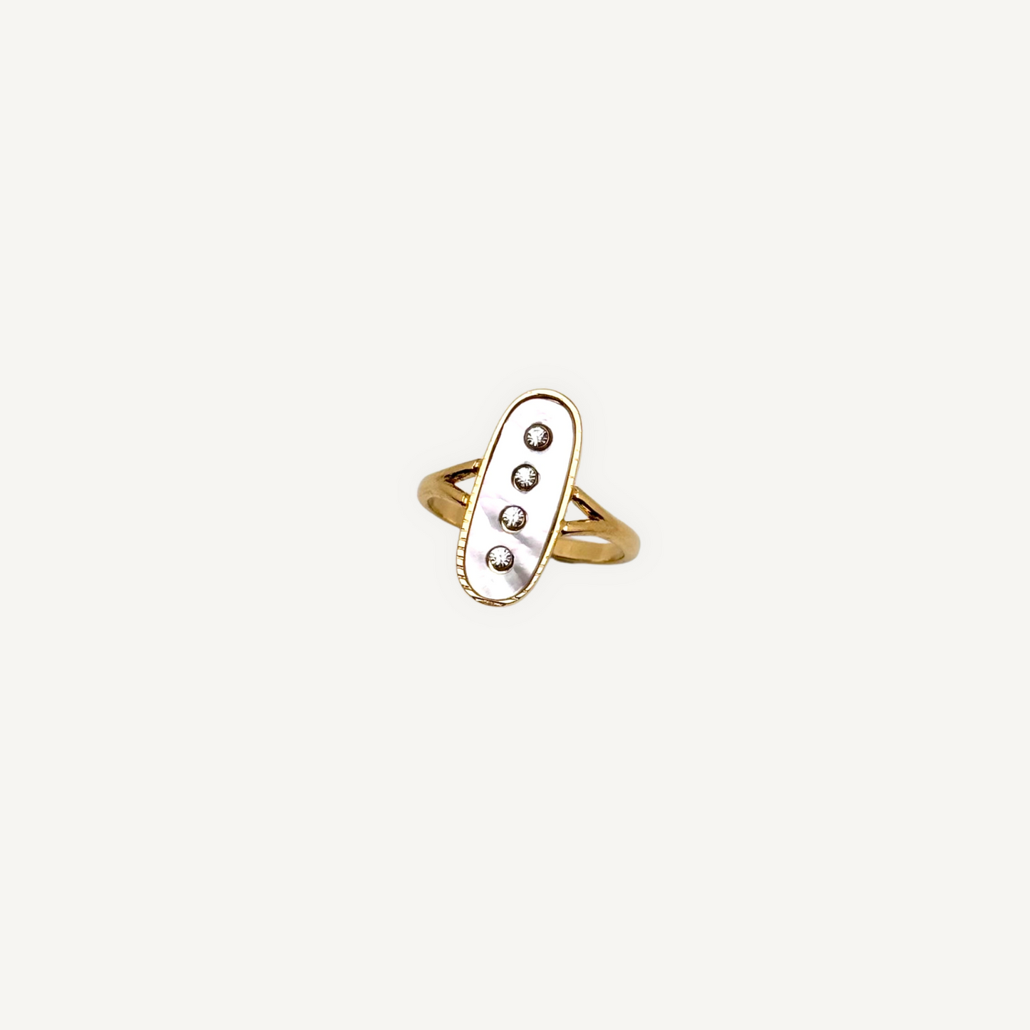 Bague Ovale Strass