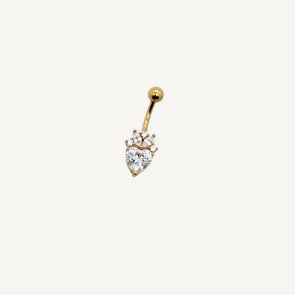 Piercing nombril Coeur Couronne