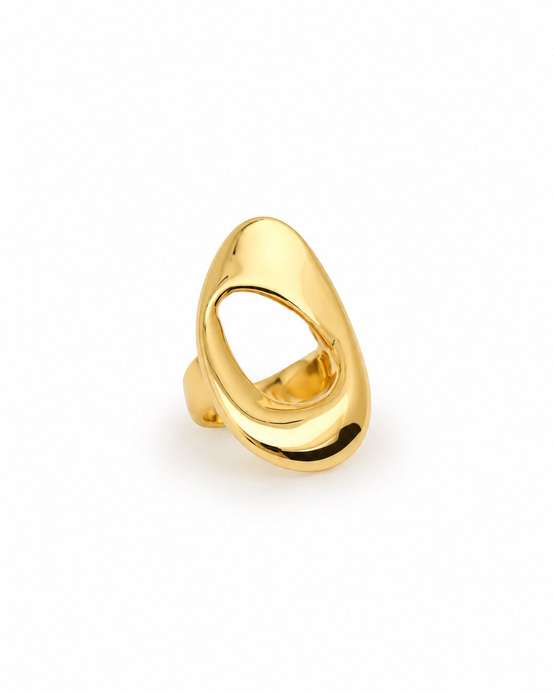Bague ovale dorée