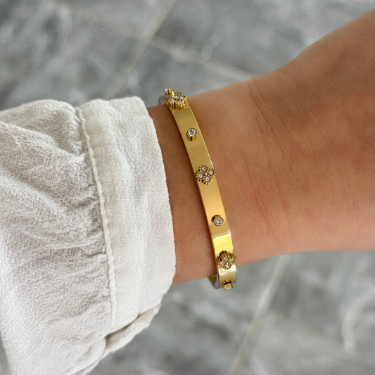 Bracelet jonc Maurane doré