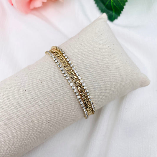 Bracelet 3 rangs Jenna
