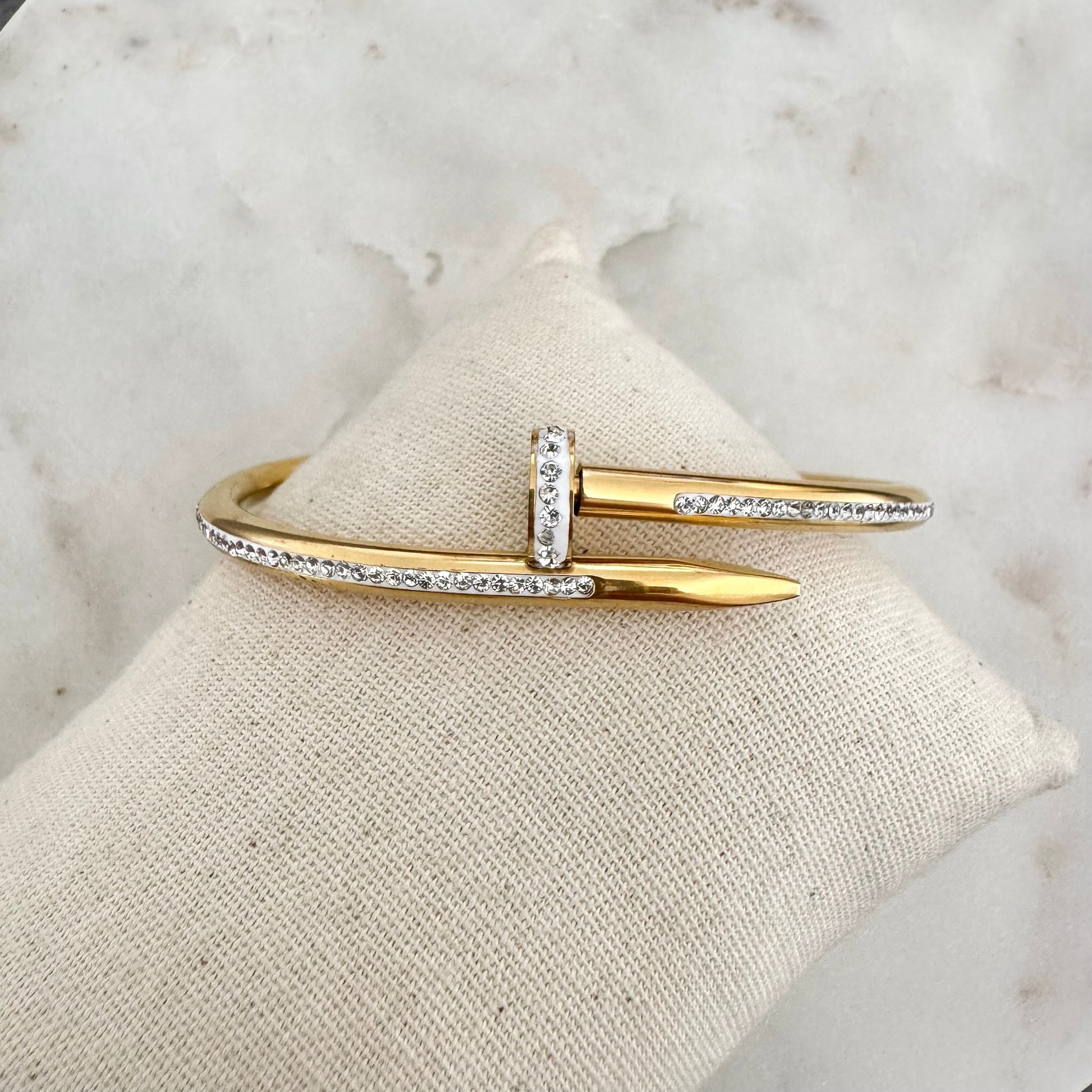 Bracelet jonc Clou tout strass