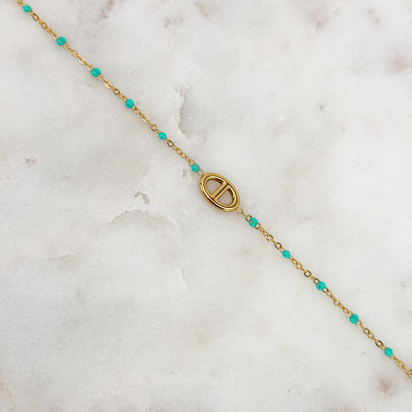 Bracelet Marine perles turquoise