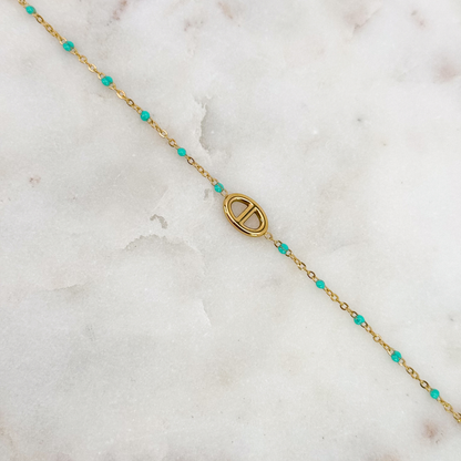 Bracelet Marine perles turquoise