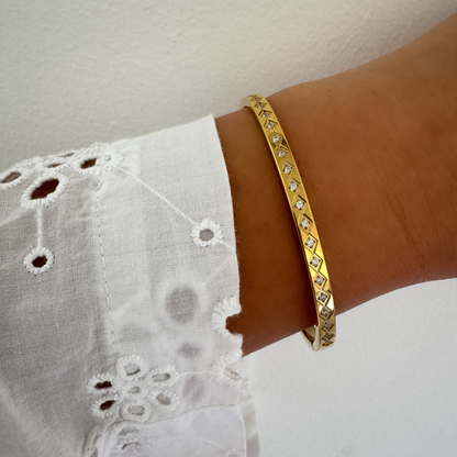 Bracelet jonc Cathie doré