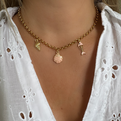 Collier Muriel rose clair