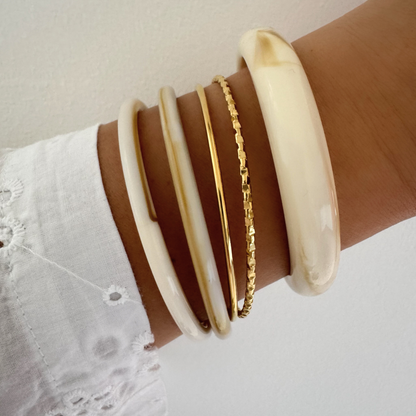 Bracelet jonc Paola beige