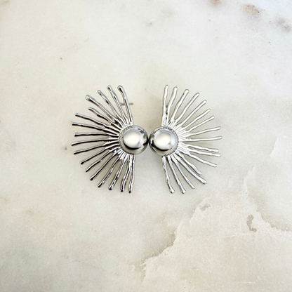 Boucles d'oreilles Agathe argenté