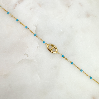Bracelet Marine perles bleu