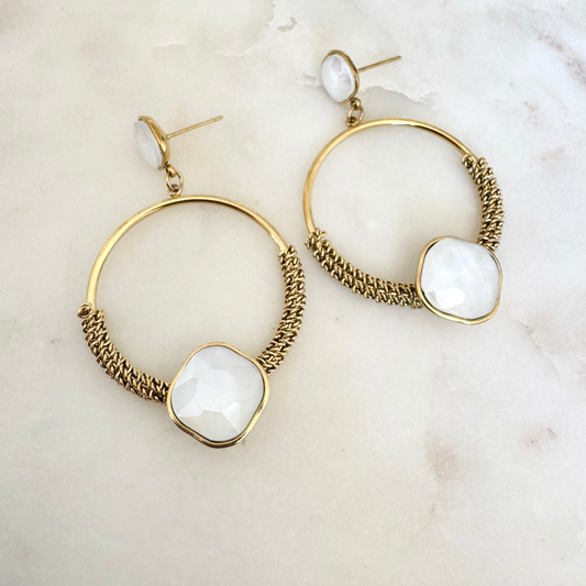 Boucles d'oreilles Resplendissante blanc