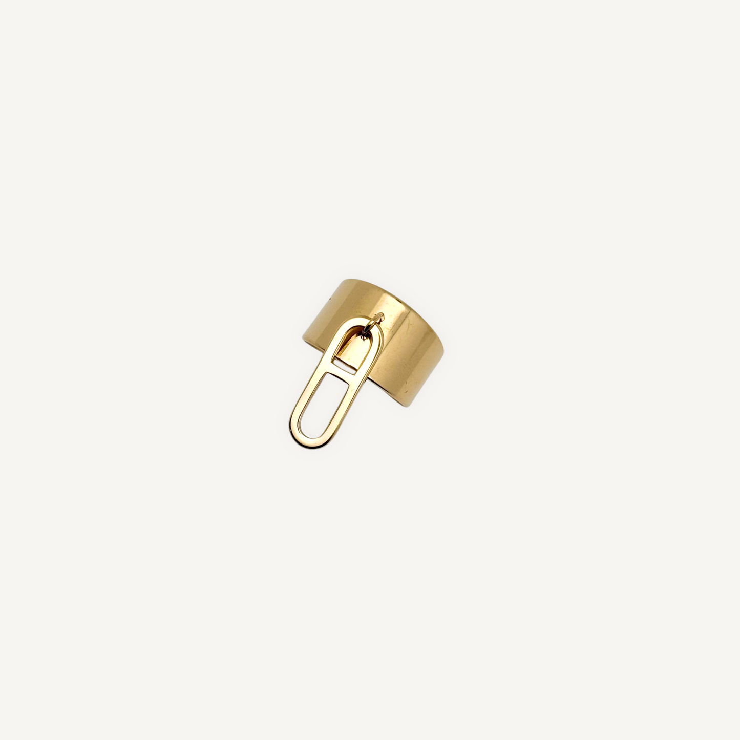 Bague Breloque Ovale Barre