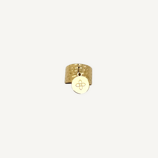 Bague Breloque Cercle Fleur