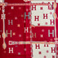 Écharpe imprimé H rouge