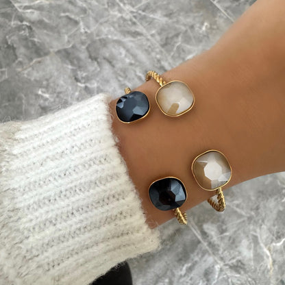 Bracelet jonc Resplendissante bleu nuit
