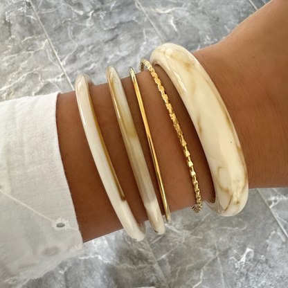 Bracelet jonc Paola beige