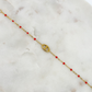 Bracelet Marine perles rouge