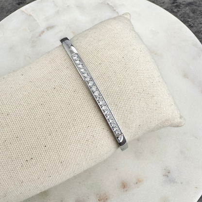 Bracelet jonc Leonora argenté