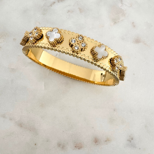 Bracelet jonc Ivana/ Maelya blanc