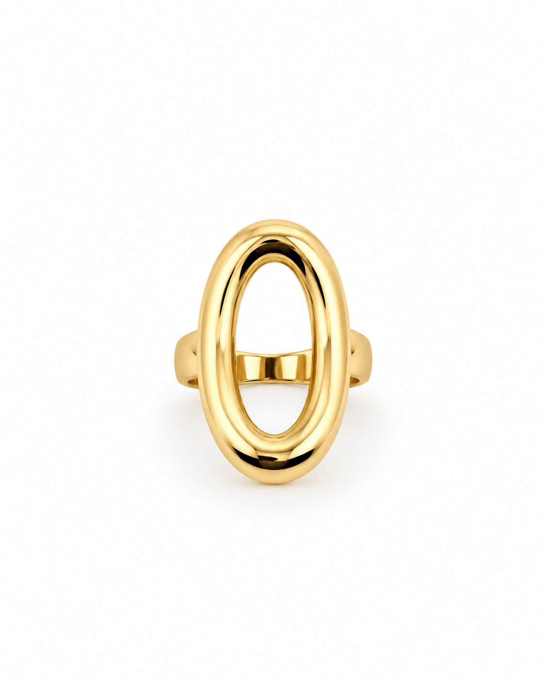 Bague ovale dorée