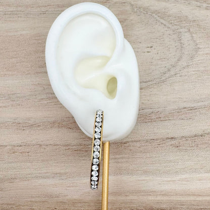 Boucles d'oreilles créoles Strass