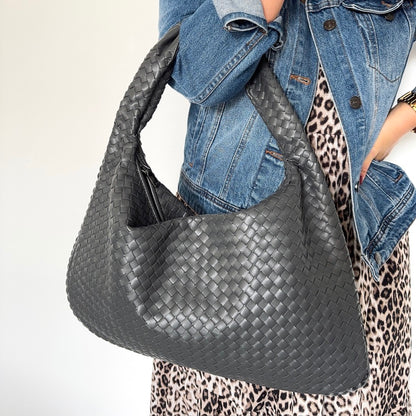 Sac Tressé Maddy gris
