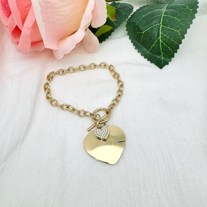 Bracelet Breloques Maxi Coeur