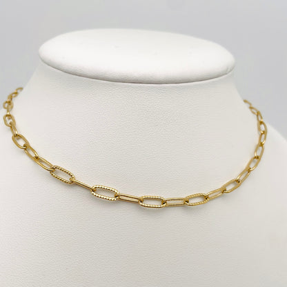 Collier maillons ovales striés Charms 2