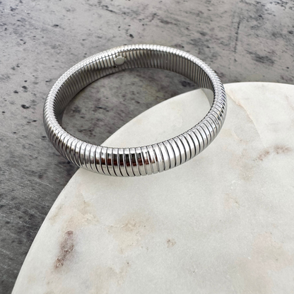 Bracelet jonc Elodie argenté