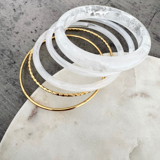 Bracelet jonc Paola blanc