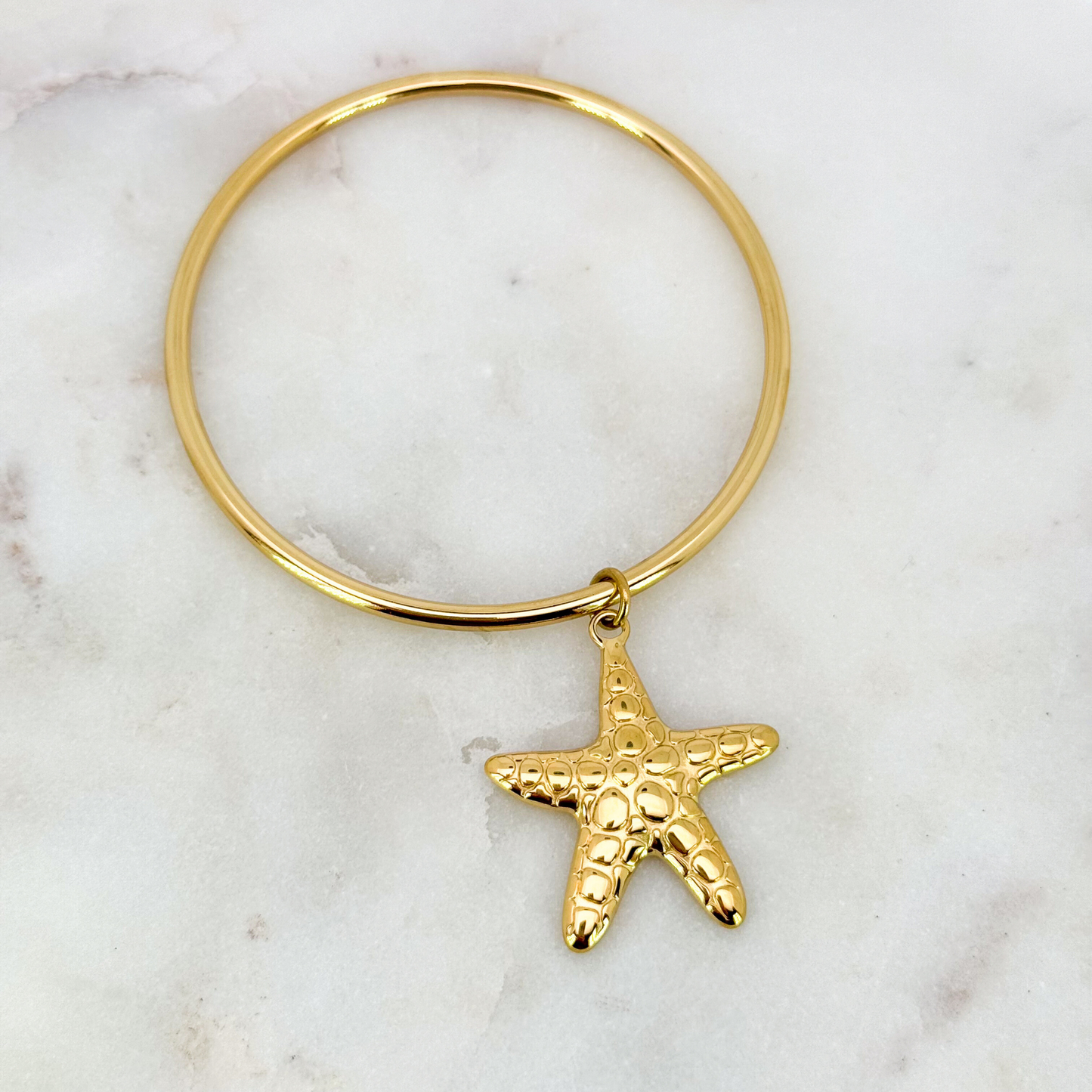 Bracelet jonc Breloque Etoile de Mer